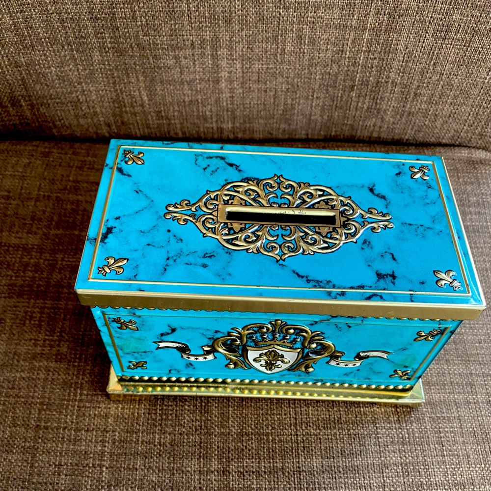Vintage Blue Bird Confectionary Candy Tin Bank